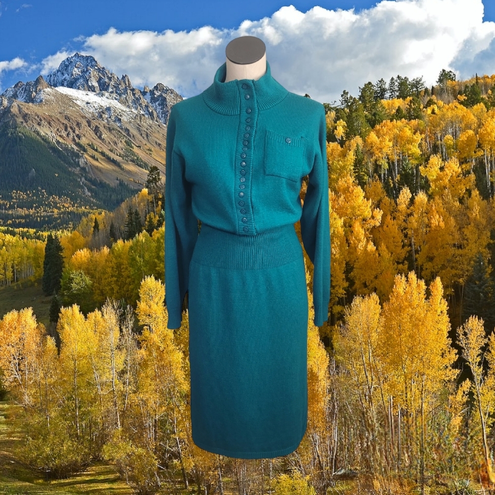 Vintage 80s Sweater Dress